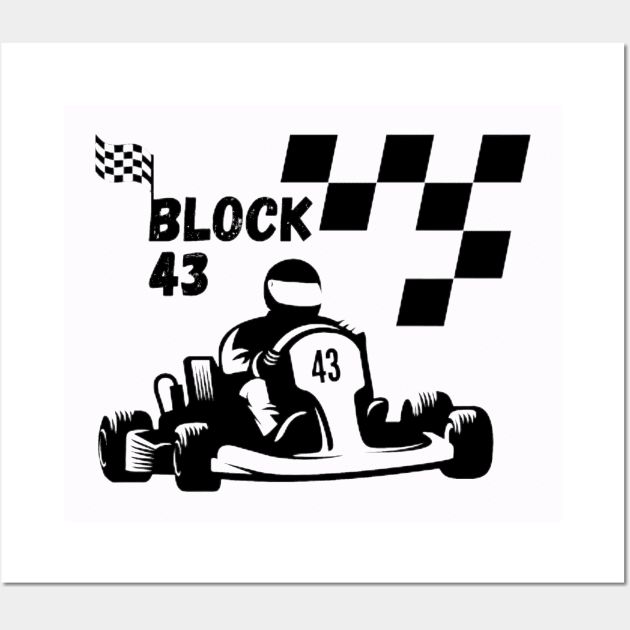 Racing Block 43 Wall Art by GoodyL